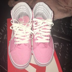 Pink high top vans great condition